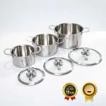 Nồi inox cao cấp KU 3326 size 24 có nắp