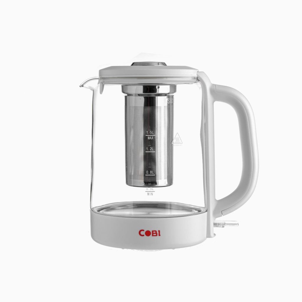 Bình đun nước điện thủy tinh COBI màu trắng 1.5L CB-GK-1601-W 341712