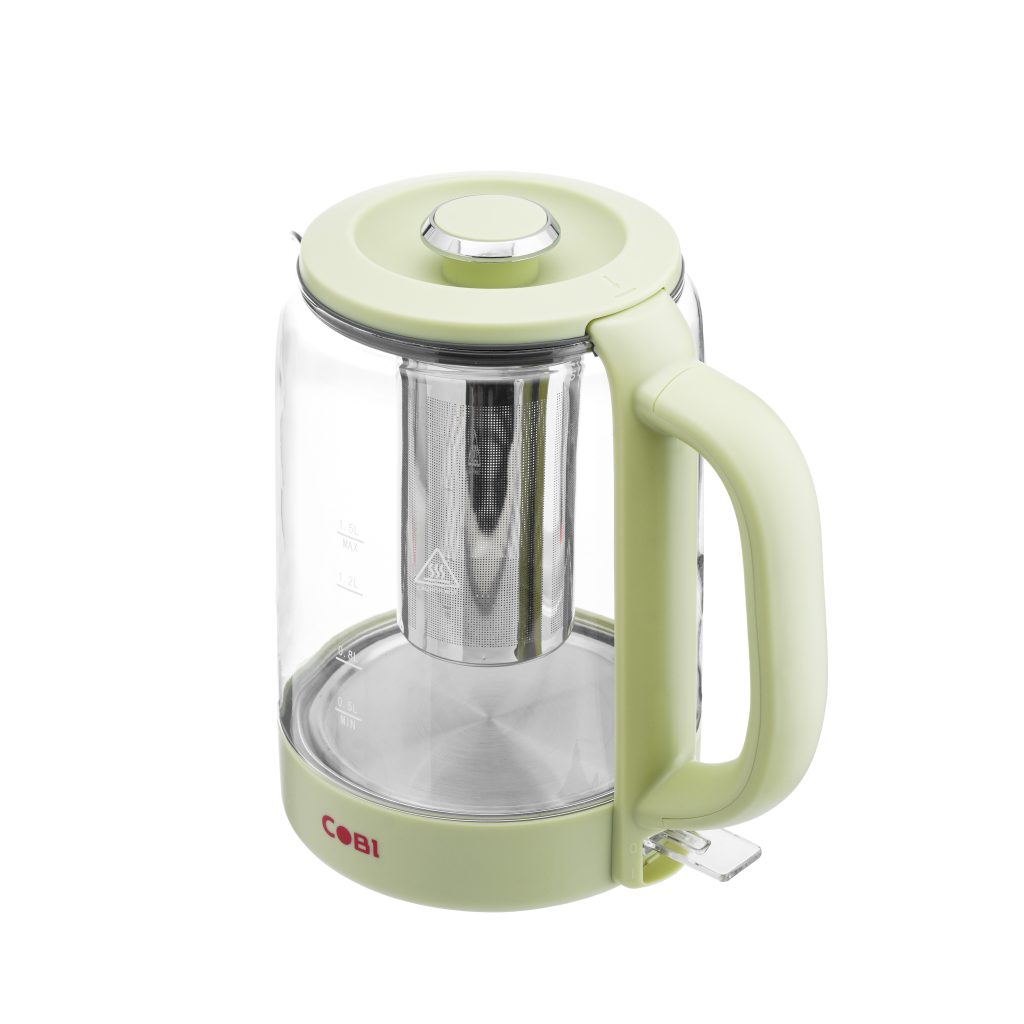 Bình đun nước điện thủy tinh COBI màu xanh 1.5L CB-GK-1601-G 341714