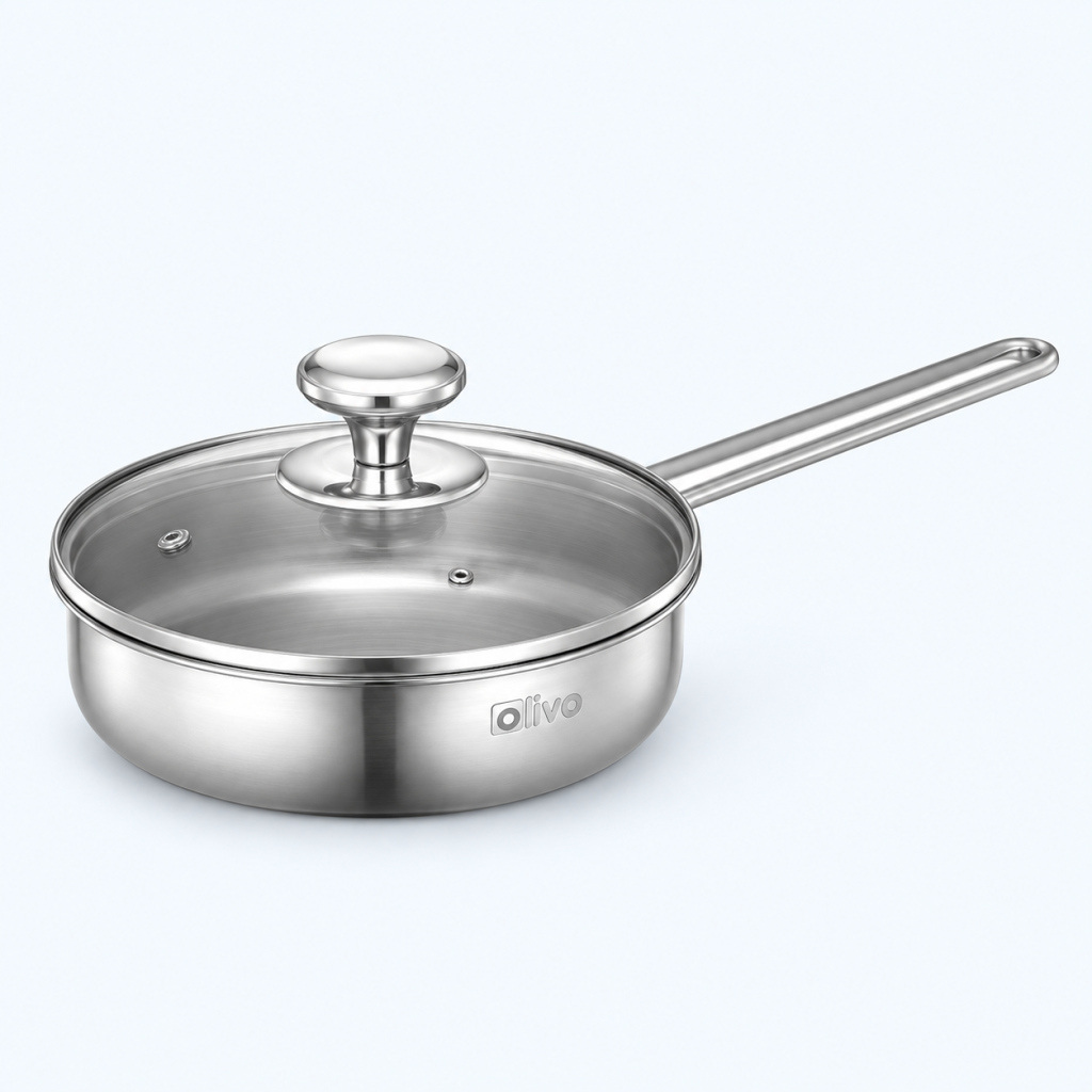CHẢO INOX OLIVO P2055 Kèm nắp