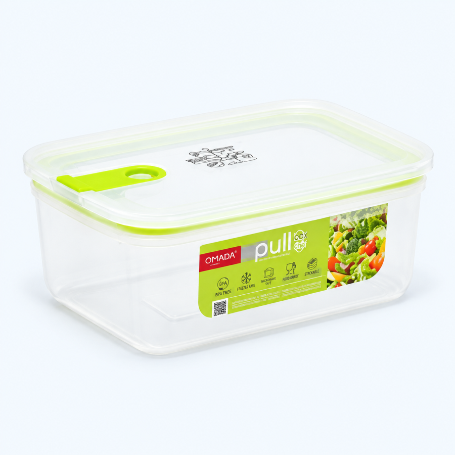 Hộp đựng thực phẩm nhựa nguyên sinh 2300ml pull box chef cao cấp OMADA - Model: M5832VA1
